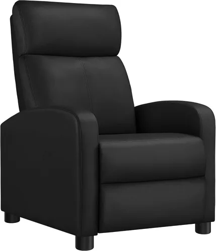 Miniatura 13 de Yaheetech Silla reclinable de pana para sofá individual, asiento de cine en casa, silla reclinable moderna ajustable para sala de estar, dormitorio