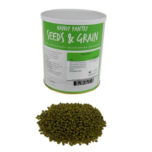 Miniatura 9 de Semilla de germinación de frijol mungo: 1 libra, orgánica, sin OMG - Marca Handy Pantry - Frijoles Mungos secos para brotes, plantación de jardín