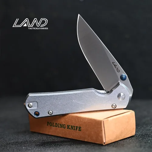 Miniatura 9 de LAND al aire libre caza supervivencia camping EDC herramienta bolsillo plegable cuchillo (912)