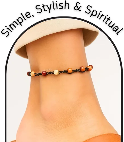 Miniatura 178 de Amazing Gemstone Crystal Anklet Ankle Bracelets for Women - Waterproof Beaded Healing Crystal Anklets, Plus Size Chakra Gemstone Bead Anklet