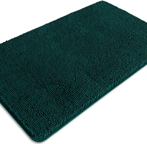 Miniatura 285 de Alfombra de baño pequeña de 12 x 18 pulgadas, lavable y absorbente, antideslizante, alfombra de baño de felpilla gruesa y suave para baño, ducha