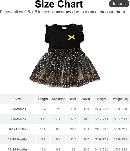 Miniatura 7 de PATPAT Baby Girl Dresses Sleeveless Tutu Dress Tulle Dress Infant Girls Party Birthday Princess Dresses