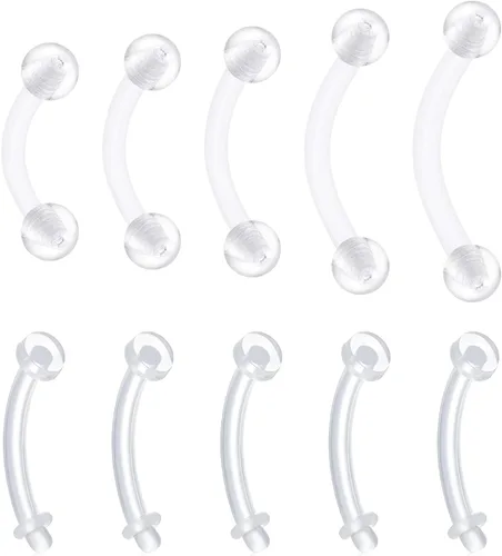 Miniatura 5 de Longita Anillos de ombligo transparentes Anillos de ombligo de plástico Anillos de ombligo de plástico para cirugía deportiva