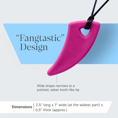 Miniatura 2 de ARK - Collar masticable con dientes de sable para niños y adultos sensoriales para autismo, TDAH, SPD, ansiedad, collar sensorial masticable