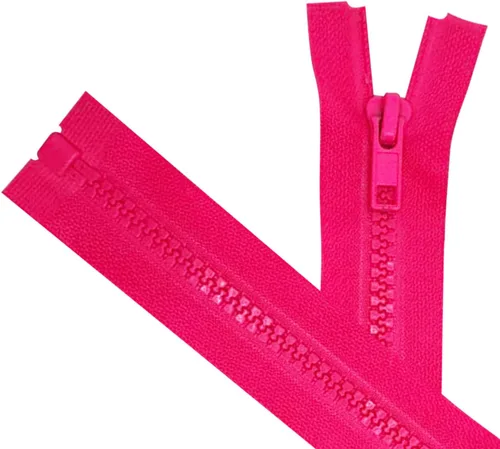 Miniatura 8 de ANPURZII 2 cremalleras separadoras #5 de 36 pulgadas para coser abrigos, cremalleras de plástico moldeado negro a granel (negro 36" 2 unidades)