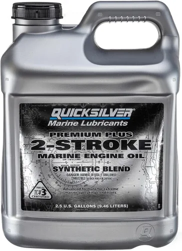 Quicksilver Premium Plus - Aceite de motor marino de mezcla sintética de 2 tiempos, 2.5 galones