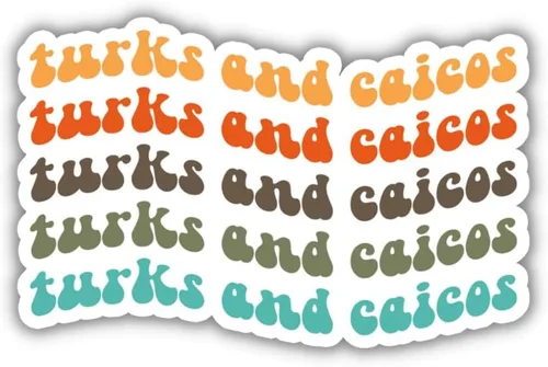 Miniatura 6 de Turks and Caicos Retro Travel Sticker, Multiple Colors, Vinyl Laptop, Water Bottle, Planner Journal Sticker, Places I've Been, Luggage Decal