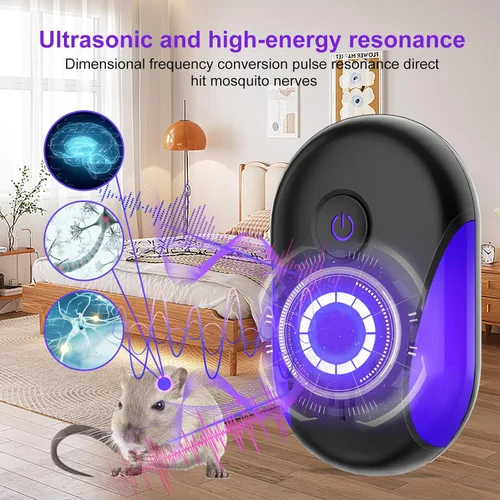 Miniatura 2 de Repelet ultrasónico actualizado 2024, paquete de 6 unidades, ultrasónico y repelente de interiores para cucarachas, roedores, ratones, insectos