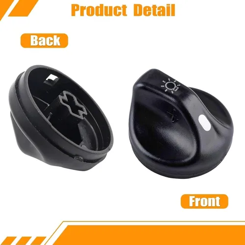 Miniatura 4 de SecosAutoparts Pomo de interruptor de lámpara de cabeza, compatible con Ford Super Duty F-150 F-250 F-350 F-450 F-550 2001 2002 2003 2004 repuesto