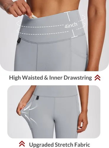 Miniatura 10 de baleaf Leggings con forro polar para mujer, impermeables, pantalones de senderismo de invierno, mallas térmicas para correr, bolsillos