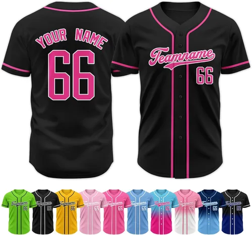 Miniatura 30 de Custom Baseball Jersey Stitched Personalized Name Number Baseball Shirts Sports Uniform for Men Women Boy