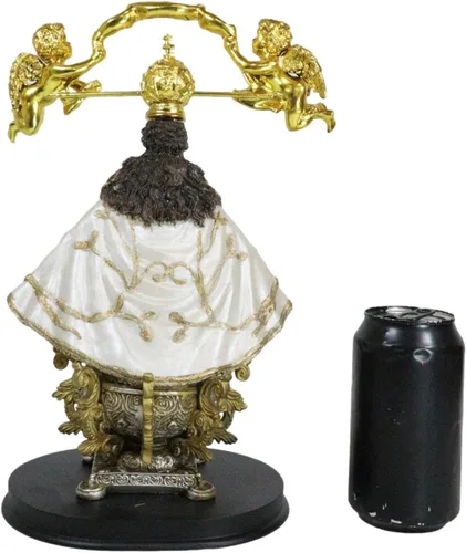 Miniatura 7 de Ebros Gift Nuestra Señora de San Juan de los Lagos con corona de oro y ángeles figurita católica cristiana bendita Virgen María para el hogar