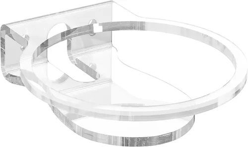 Miniatura 2 de GEEKRIA Soporte de pared acrílico compatible con Echo Dot 2022 5ª generación/4ª generación, 5ª generación con reloj LED y Alexa, protector