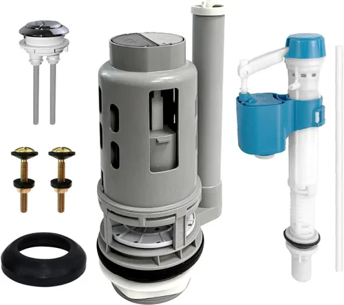 Miniatura 7 de 2-In Dual Flush Valve Replacement Kit with Metal Bolts Extendable Fill Valve,Adjustable Rod Length,2-Piece Toilet Tank Repair Parts