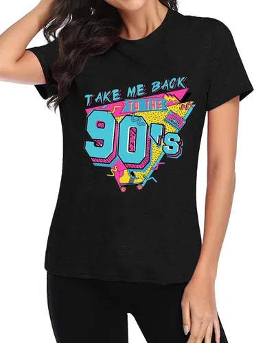 Miniatura 5 de Atuendo de los años 90 para mujer camiseta vintage de los años 80, camiseta casual de los años 90 y 80 para nostalgia