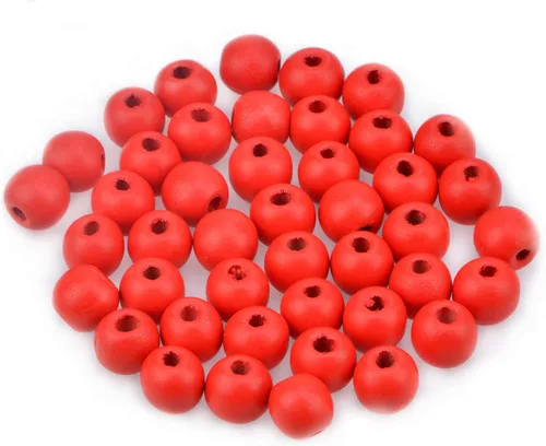 Miniatura 42 de AD Beads Cuentas de madera con espacio libre para manualidades, cuentas de madera con agujero grande surtidas para hacer collares, pulseras