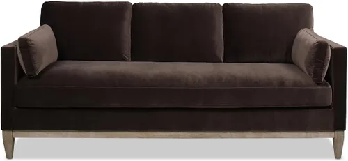 Jennifer Taylor Home - Sofá Knox de 84 pulgadas, terciopelo de alto rendimiento estilo Modern Farmhouse para sala de estar Terciopelo de rendimiento