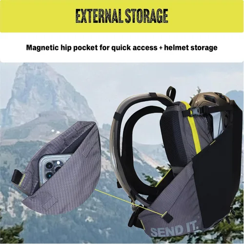 Miniatura 5 de Send It Defender - Bolsa de 15 L, MTB, mochila de moto con protector de columna vertebral para hombres y mujeres. Mochila de hidratación