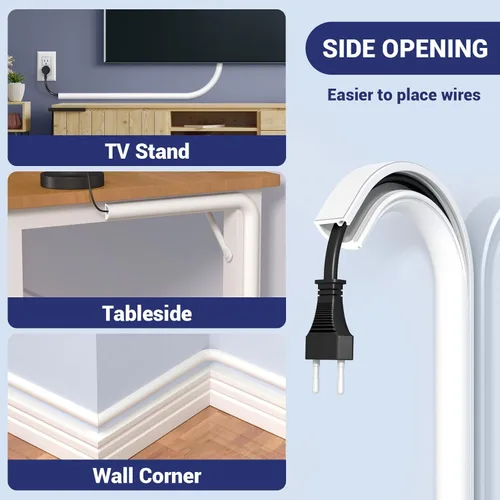 Miniatura 8 de Ocultador de cable de pared, oculto de cable flexible, ocultador de alambre de silicona autoadhesivo Aplicable a televisores para el hogar