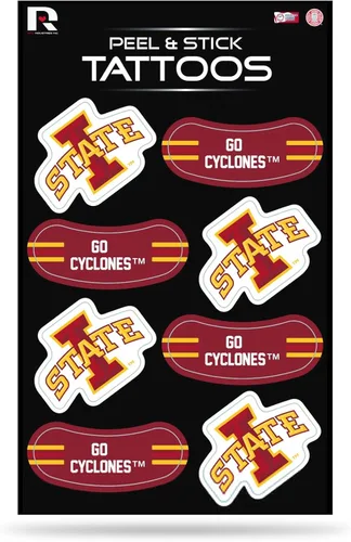 Miniatura 8 de Tatuajes temporales de tatuaje vertical NCAA Peel & Stick - Negro de ojo - ¡Aprobado para el día del juego!