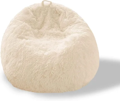 Miniatura 68 de BCU Funda para Silla Puf Ultra Suave Esponjosa de Piel Sintética Falsa Funda para Puf de Felpa Funda para Sillas de Sala de Estar para Adultos