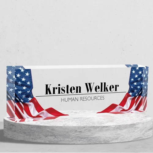 Miniatura 20 de Placa de nombre personalizada para escritorio, placa de nombre de escritorio de acrílico personalizada, regalos de agradecimiento a los empleados