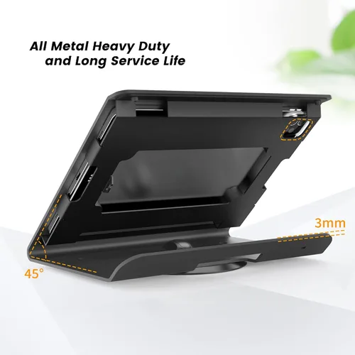 Miniatura 7 de Soporte para tablet POS, soporte de quiosco de acero resistente con base giratoria de 360°, antirrobo, compatible con iPad 10 de 10.9 pulgadas, Pro