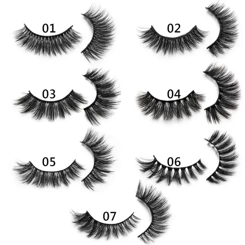 Miniatura 4 de DYSILK Pestañas postizas naturales de visón 6D, aspecto dramático, pestañas postizas esponjosas, extensión de maquillaje, pestañas largas hechas a