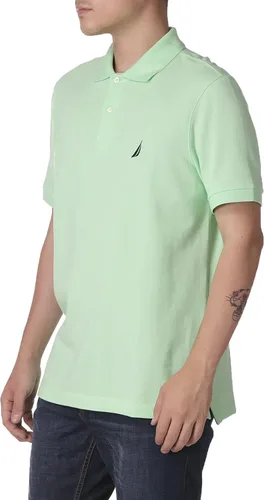 Miniatura 2 de Nautica Polo de piqué de algodón sólido de manga corta para hombre Negro True Black