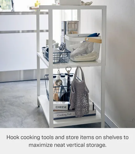 Miniatura 5 de YAMAZAKI Home Tower Estante de almacenamiento para electrodomésticos de cocina, estantería de metal, organizador de pie, estantes resistentes, 35