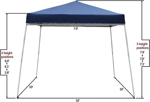 Miniatura 5 de Tienda desplegable de 10 x 10, tienda plegable impermeable portátil para uso doméstico con bolsa de transporte