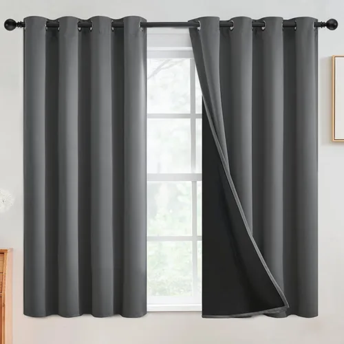 Miniatura 122 de SimpleHome - Cortinas opacas 100% para recámara, cortinas de ventana con ojales beige, con aislamiento térmico, cortinas de oscurecimiento