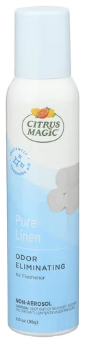 Citrus Magic Spray ambientador que elimina olores, lino puro, 3.0 onzas