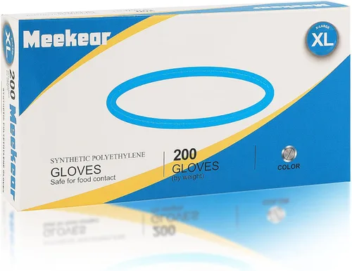 Miniatura 8 de Meekear 200 PCS Food Prep Disposable Gloves, TPE Clear Latex-Free Food Safe Cleaning Gloves, BPA Free, Powder Free, Oil Tight