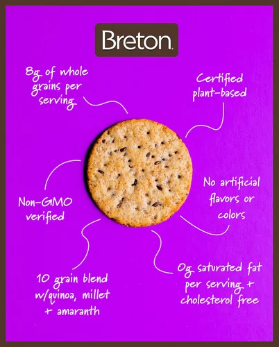Miniatura 9 de Breton Galletas multigrano, 7.3 onzas (paquete de 3)