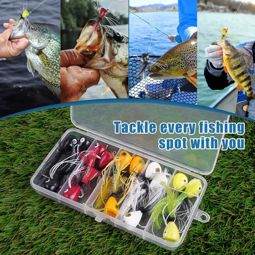 Miniatura 8 de Poppers de pesca con mosca, 12 unidades para pesca con mosca, pesca con mosca, lubina, moscas, trucha, salmón, moscas, insectos, señuelos coloridos