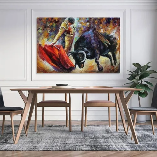 Miniatura 5 de Pintura artística de pared taurina española, decoración del hogar, pintura al óleo sobre lienzo, póster y arte de pared, impresión moderna