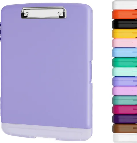 Miniatura 18 de Piasoenc Portapapeles con almacenamiento, caja de organización de 8.5 x 11 pulgadas con soporte para bolígrafo y carpeta de papel legal A4, folio