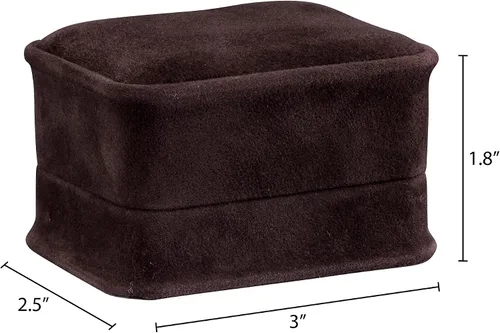 Miniatura 20 de Caja de pendientes de terciopelo negro, paquete de 2, gamuza de lujo rica, elegante estuche de aretes de diamante, con interior de terciopelo negro