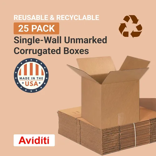 Miniatura 3 de BOX USA 131313 Caja de cartón corrugado cubo de 13 pulgadas de largo x 13 pulgadas de ancho x 13 pulgadas de alto, kraft, para envío, embalaje
