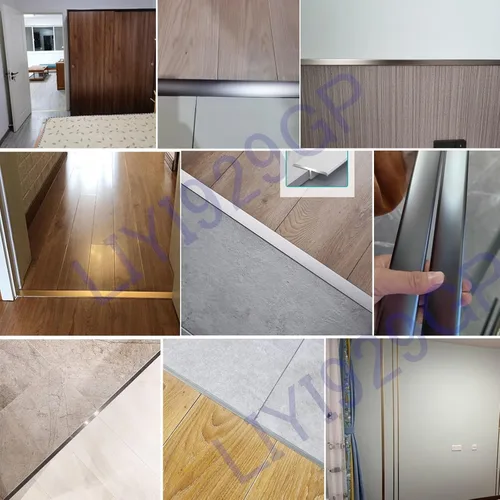 Miniatura 4 de Tira de transición de suelo de aluminio con moldura en T, para garaje, laminado a vinilo, tira de umbral de borde de puerta, para porche, entrada
