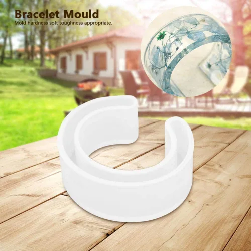 Miniatura 4 de Pulsera de silicona con fuente C, pulsera abierta de bricolaje, fundición de resina para fabricación de joyas