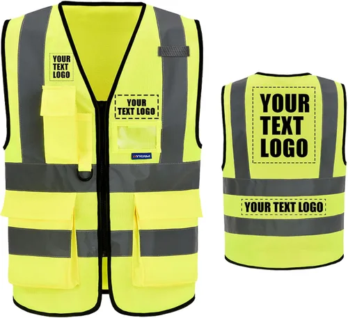 Miniatura 12 de A-SAFETY Chaleco de Seguridad Reflejante de Alta Visibilidad con Logo Personalizado (XS-8XL)