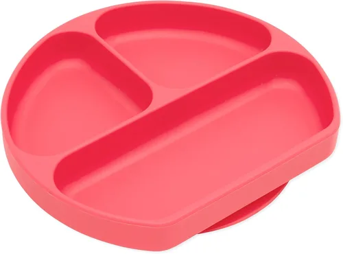 Miniatura 30 de Bumkins Plato de succión para niños pequeños y bebés, cubierta de plato con agarre dividido para bebés y niños, destete guiado por el bebé