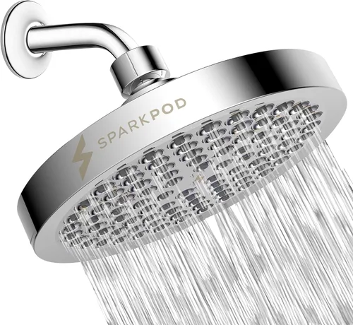 SparkPod - Regadera, lluvia de alta presión, diseño de calidad prémium, instalación en 1 minuto, reemplazo ajustable fácil de limpiar para tu baño