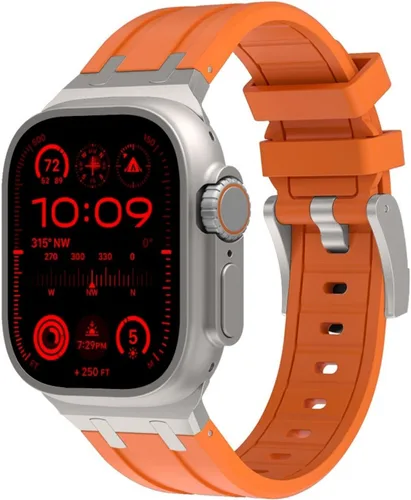 Miniatura 12 de Apple Watch Band para iWatch Ultra Series, correa de reloj de silicona para hombres, diseño fresco, compatible con Apple Watch de 1.929 in, 1.772