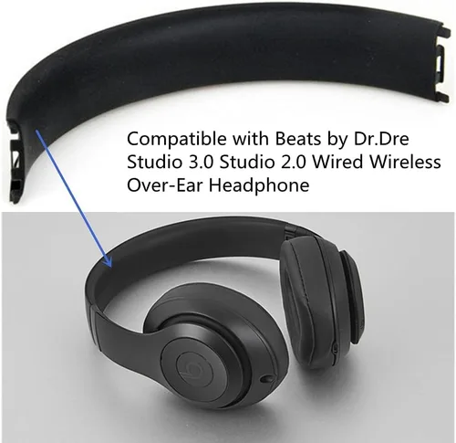 Miniatura 2 de Repuesto de almohadilla de espuma para la cabeza, piezas de reparación compatibles con Beats por Dr.Dre Studio 3.0 Studio 2.0 con cable/inalámbrico