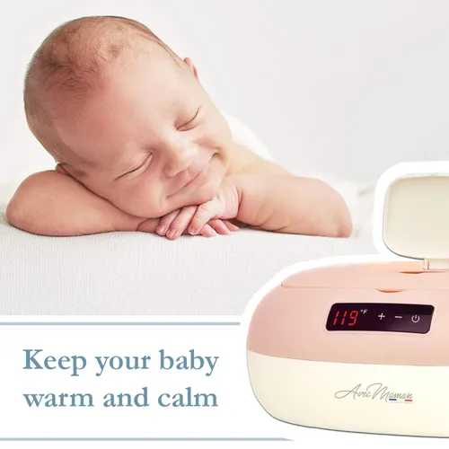 Miniatura 2 de La Caresse Calentador de toallitas para bebés, esenciales para bebés, dispensador de toallitas húmedas, pantalla digital con ajustes de calor
