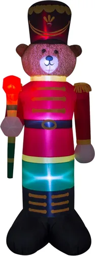 Miniatura 7 de Ycolnaefllr Cascanueces Soldado Inflable de Navidad de 8 Pies con Luz LED Decoración Iluminada para Exteriores Fiestas Navideñas Decoración Inflable