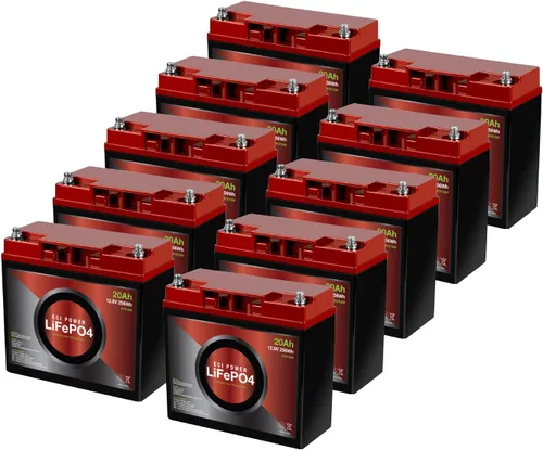 Miniatura 8 de Batería recargable LiFePO4 de litio de 12 V y 20 Ah de ciclo profundo 2000-5000 ciclos de vida y 10 años de vida útil BMS integrado Perfecto